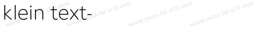 klein text字体转换